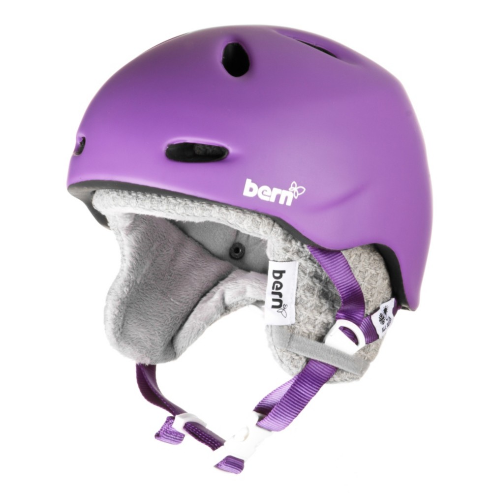 Bern Berkeley Womens Helmet 2013, Matte Purple-Grey Knit, medium