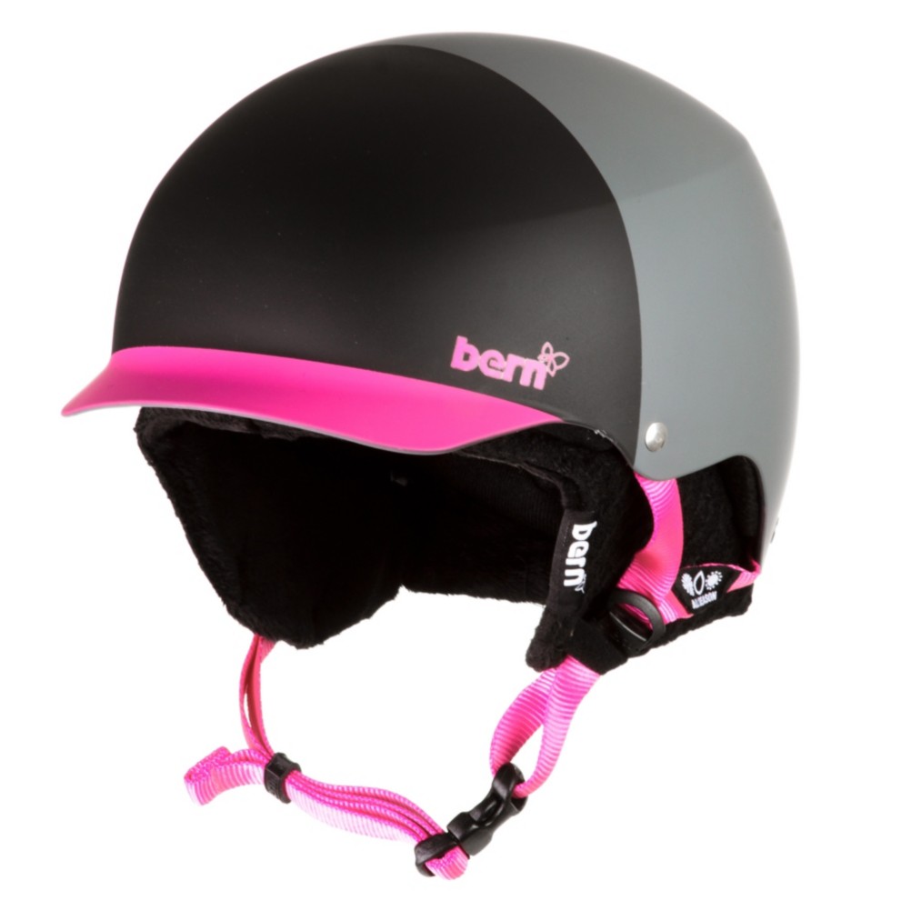 Bern Muse EPS Womens Helmet 2013, Matte Black-Magenta Hatstyle, swatch