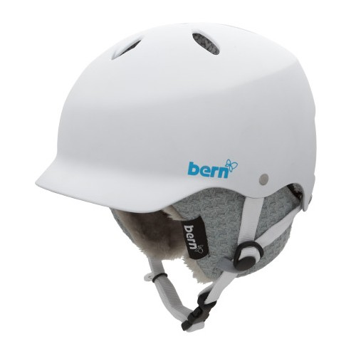 Bern Lenox EPS Womens Helmet 2013, Gloss White-Grey Knit, medium