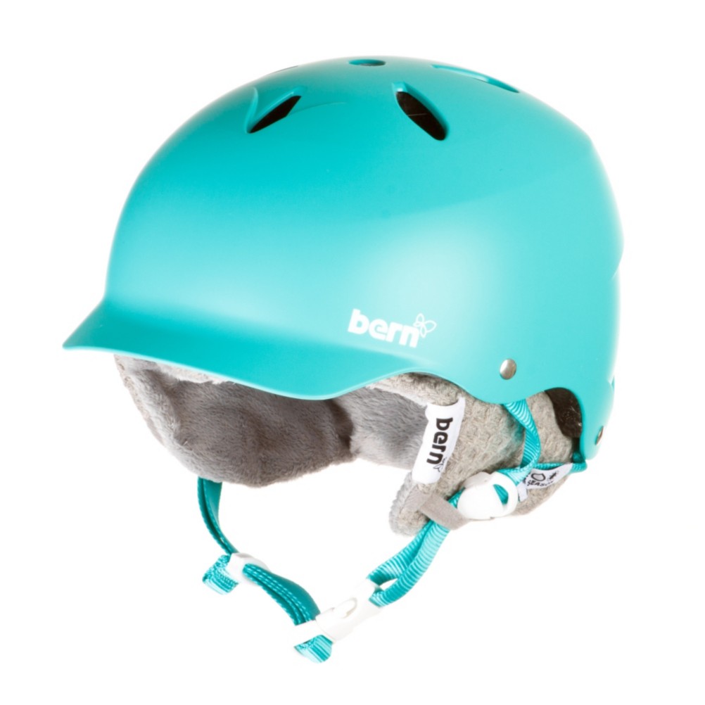 Bern Lenox EPS Womens Helmet 2013, Matte Turquoise-Grey Knit, swatch