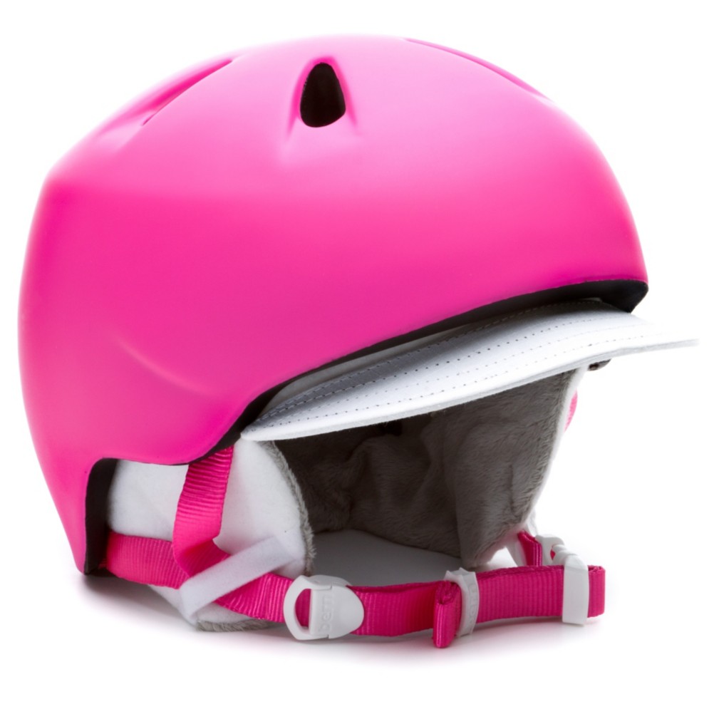 Bern Nina Girls Helmet 2013, Matte Magenta-White Visor Kit, swatch