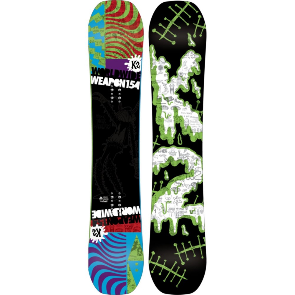 K2 World Wide Weapon Snowboard 2013, 154cm, swatch