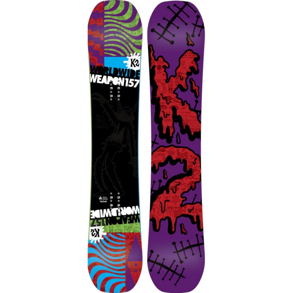 K2 World Wide Weapon Snowboard 2013, 157cm, swatch