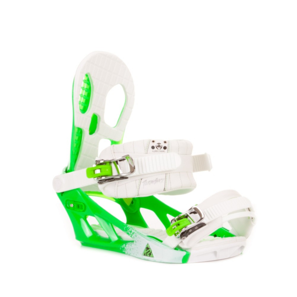 K2 Hurrithane Snowboard Bindings 2013, White-Green, medium