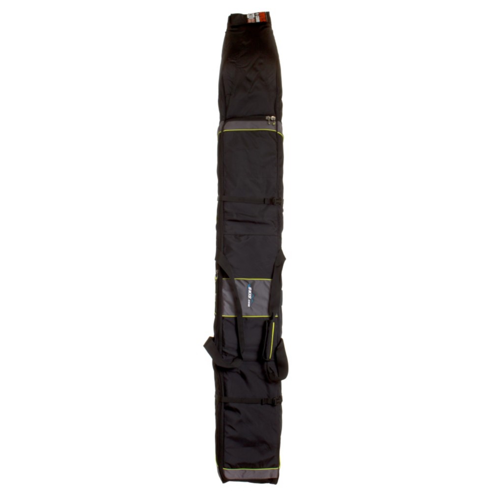 High Sierra Skis.com Adjustable Single Ski Bag 2013, Black-Charcoal-Chartreuse, medium