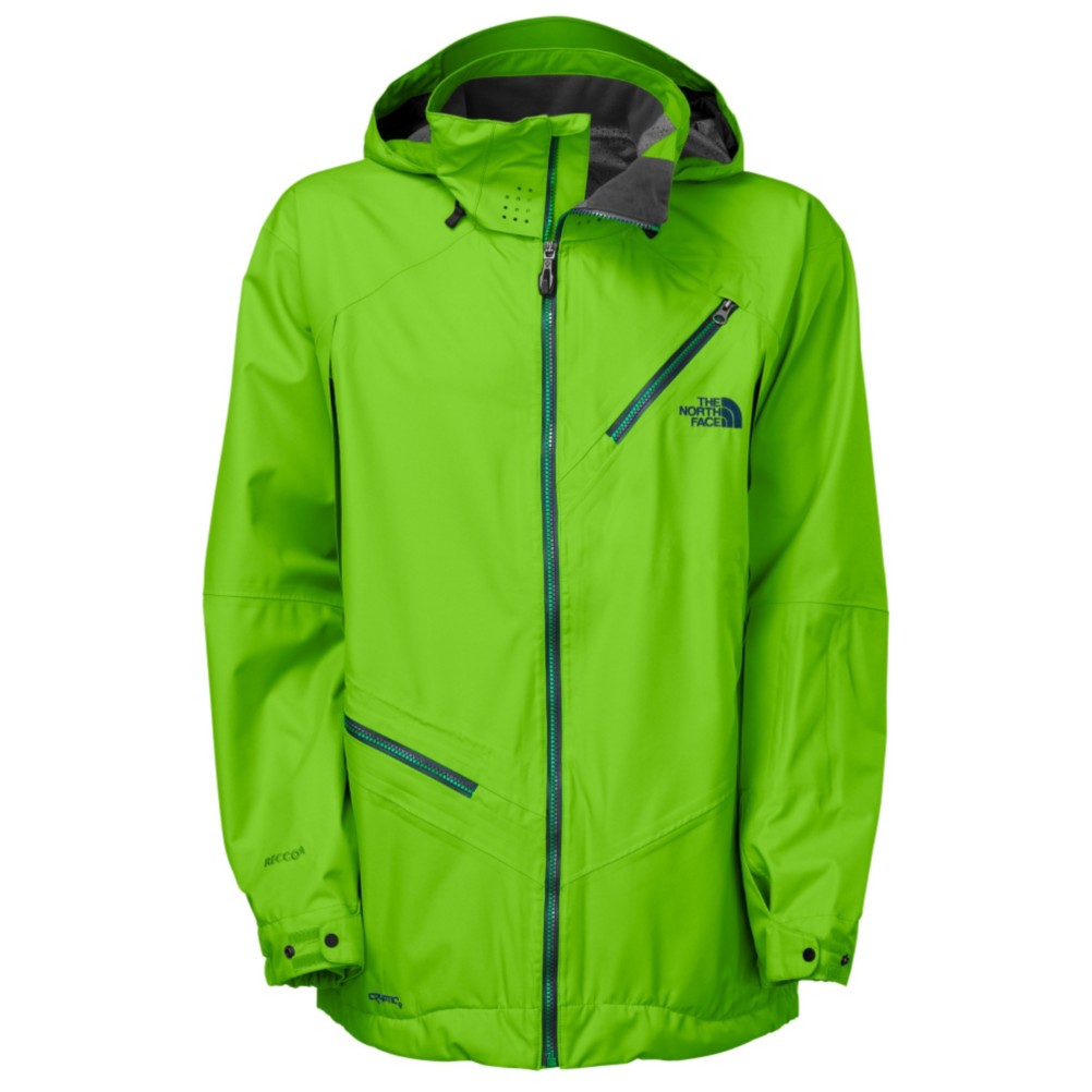 The North Face Cymbiant Mens Shell Ski Jacket, Glo Green, medium