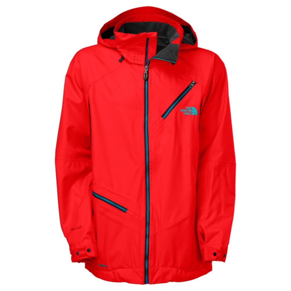 The North Face Cymbiant Long Mens Shell Ski Jacket, Fiery Red, swatch