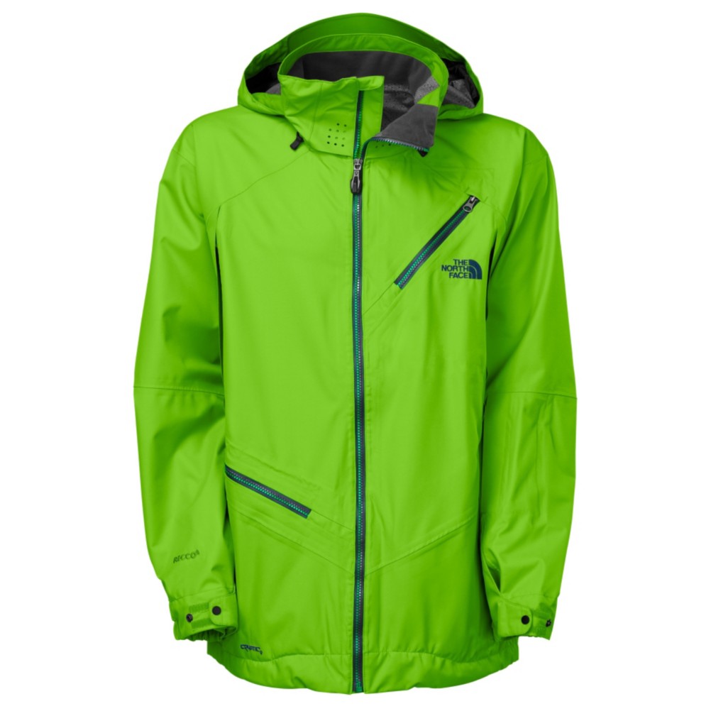 The North Face Cymbiant Long Mens Shell Ski Jacket, Glo Green, swatch