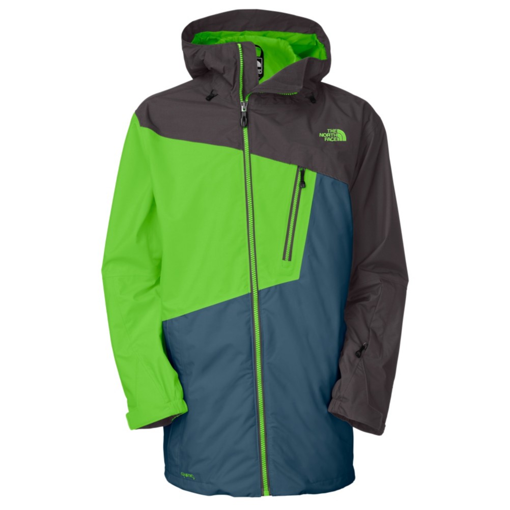 The North Face Gonzo Long Mens Shell Ski Jacket, Glo Green, medium
