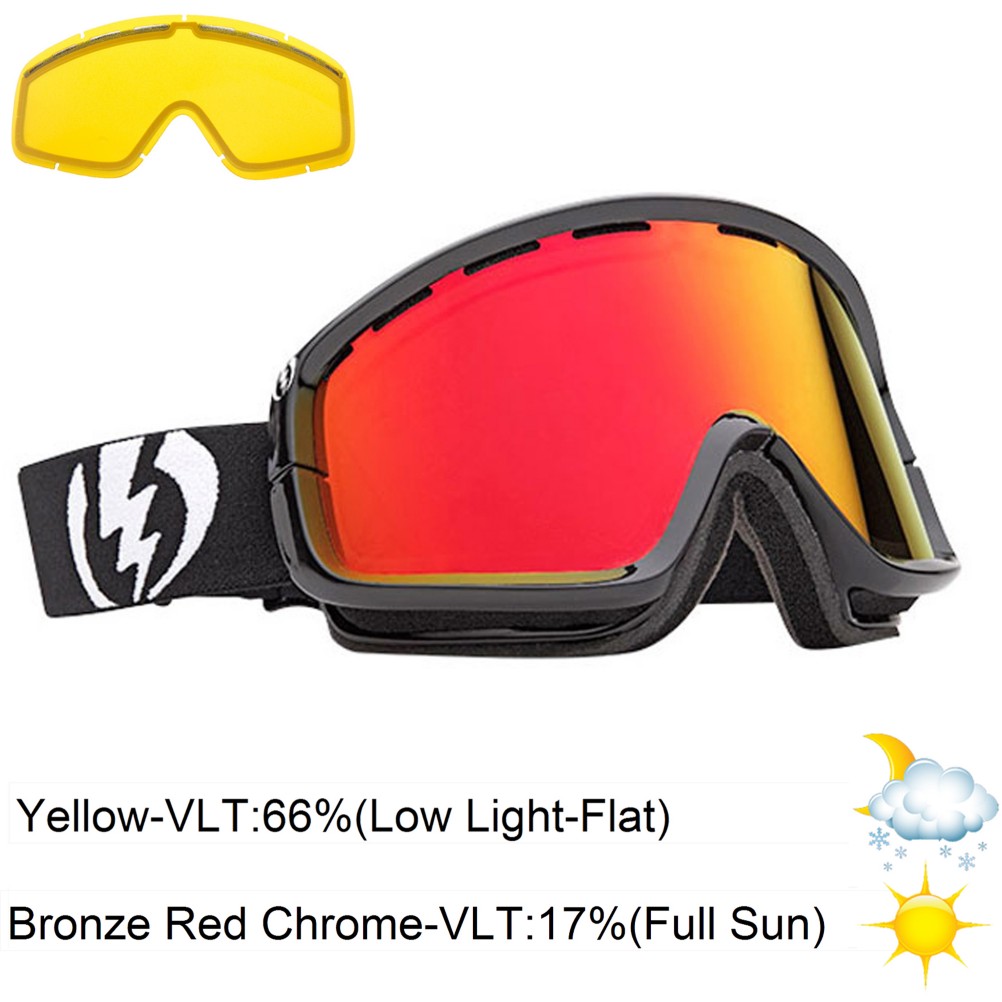 Electric EGB2 Goggles 2013, Gloss Black-Bronze Red Chrome, swatch