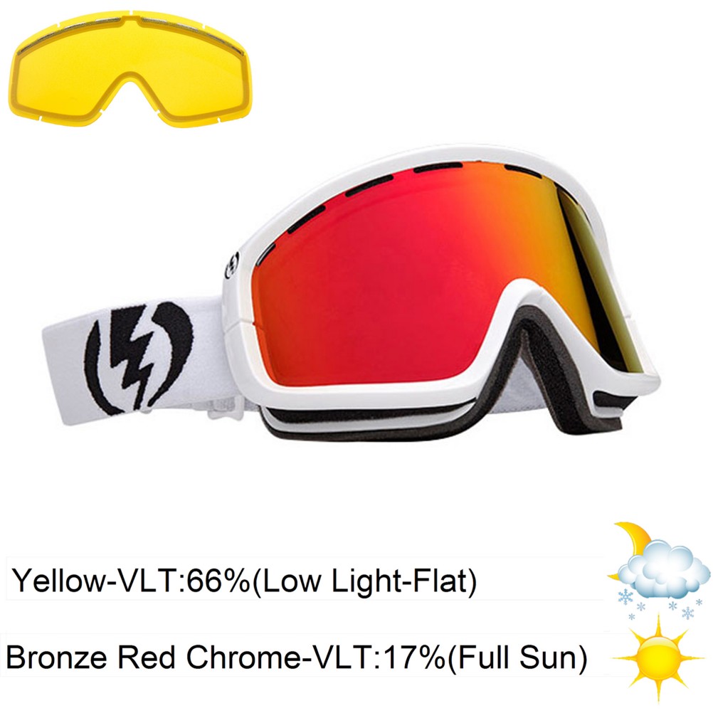 Electric EGB2 Goggles 2013, Gloss White-Bronze Red Chrome, swatch