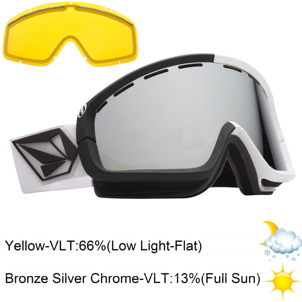 Electric EGB2 Volcom Co-Lab Goggles 2013, V.co Lab-Bronze Silver Chrome, medium