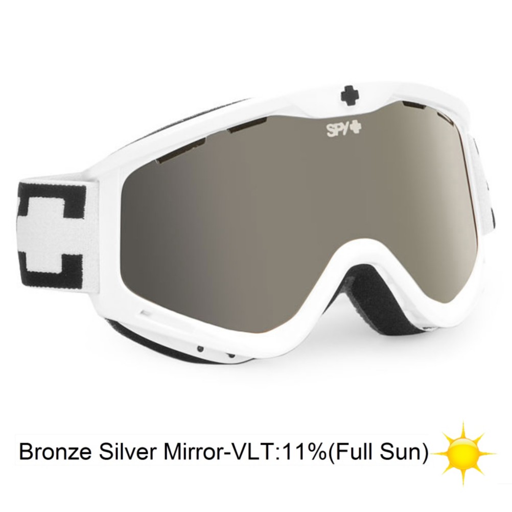Spy Targa 3 Goggles 2013, White-Bronze Silver Mirror, swatch
