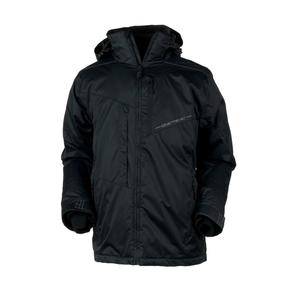Obermeyer Teton Mens Insulated Ski Jacket, Black, swatch