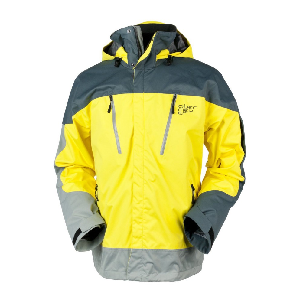 Obermeyer Katahdin Mens Shell Ski Jacket, Acid Yellow, swatch
