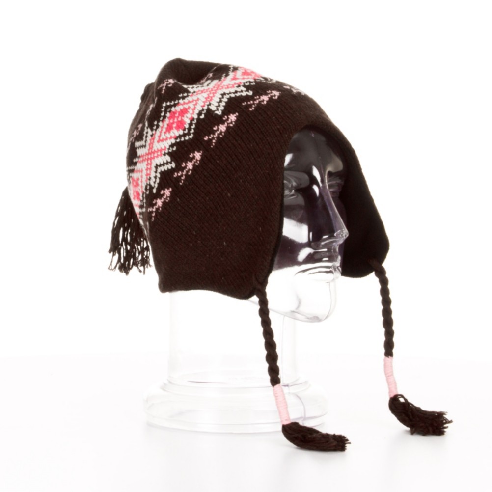 Jacob Ash Snowflake Womens Hat, Chocolate Brown, swatch