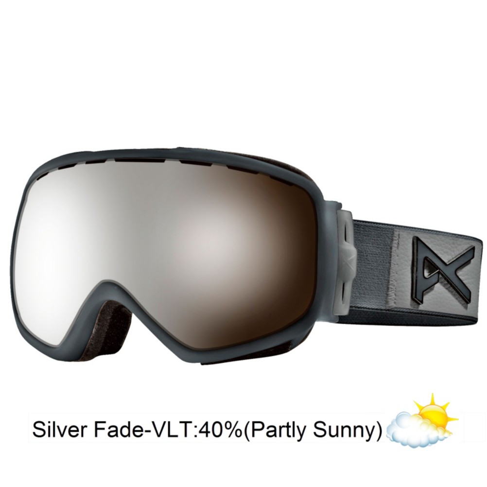 Anon Somerset Womens Goggles 2013, White Suede-Blue Silver Fade, swatch