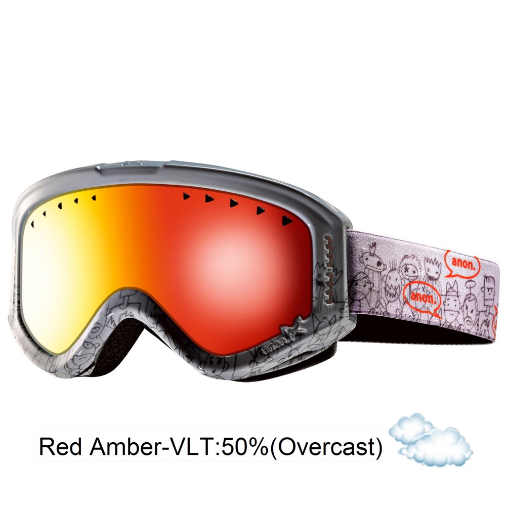 Anon Tracker Kids Goggles 2013, Flashmob-Red Amber, swatch