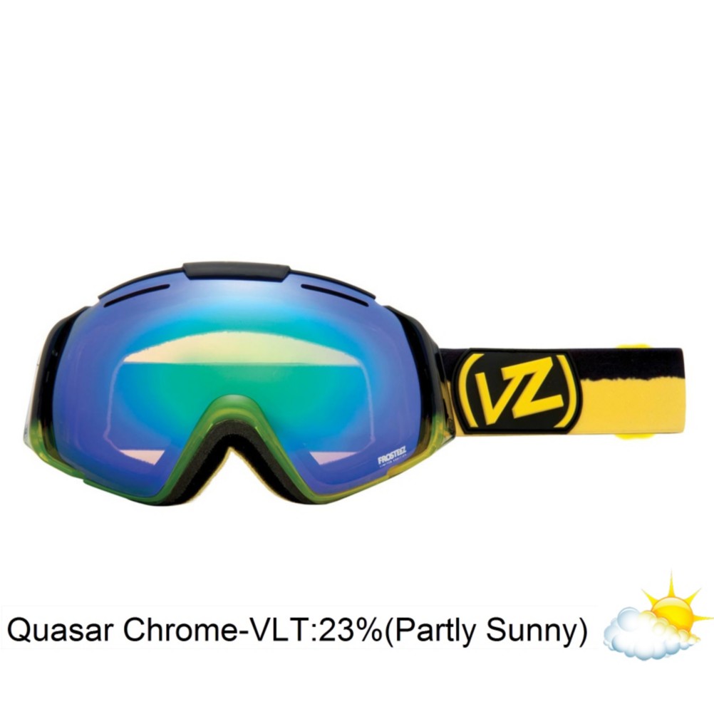 Vonzipper El Kabong Frosteez Goggles 2013, Frosteez Green Yellow-Quasar Chrome, medium