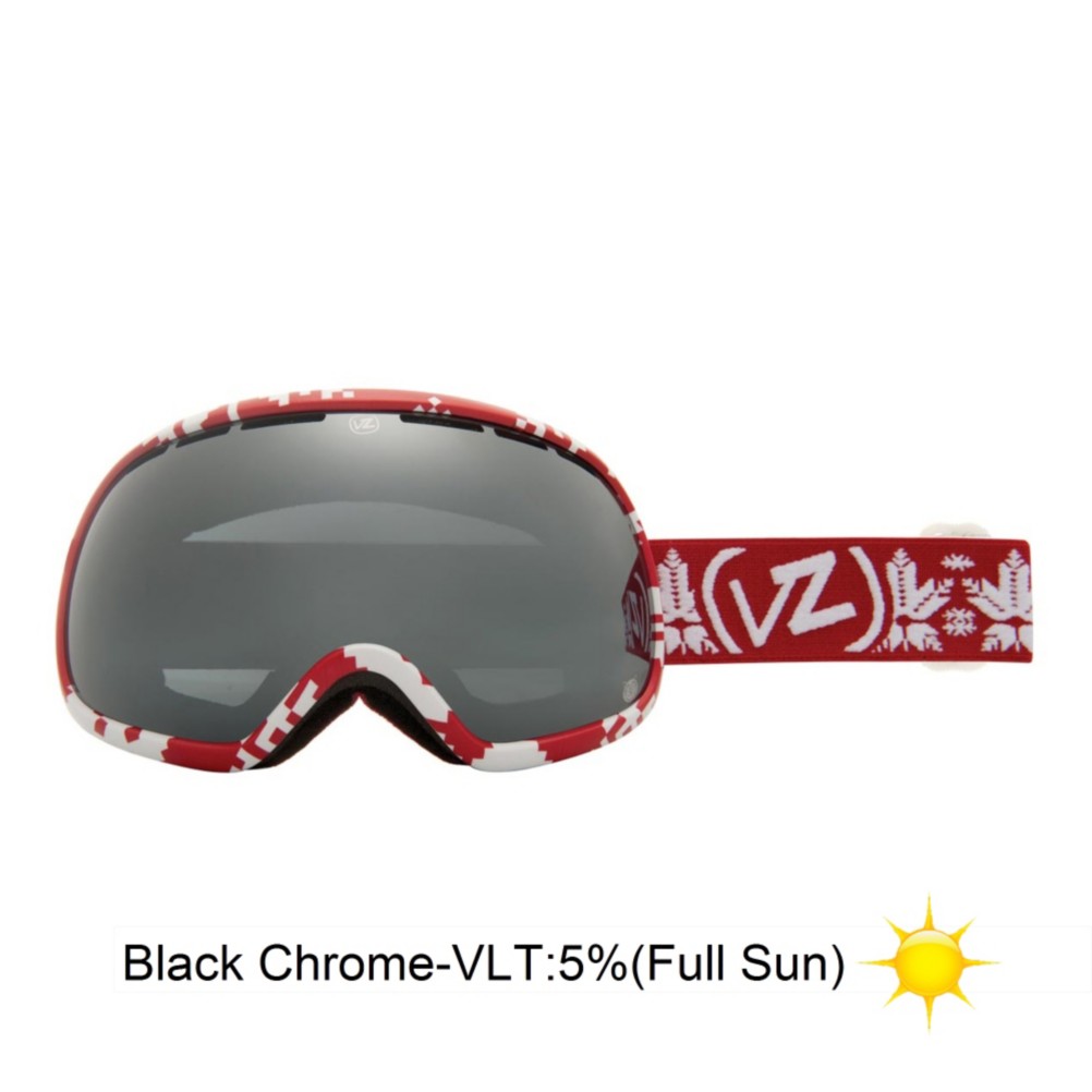 Vonzipper Fishbowl Goggles 2013, Kushflake Red-Black Chrome, swatch