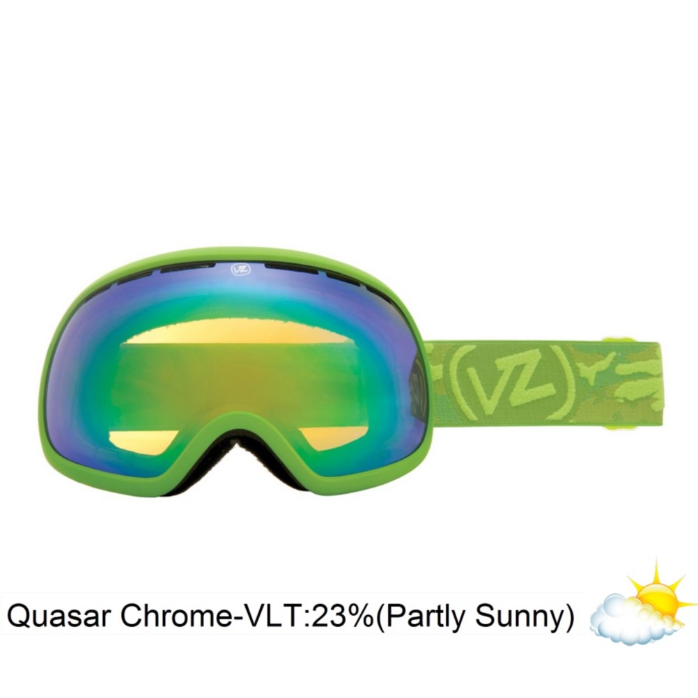 Vonzipper Fishbowl Goggles 2013, Lime Satin-Quasar Chrome, swatch
