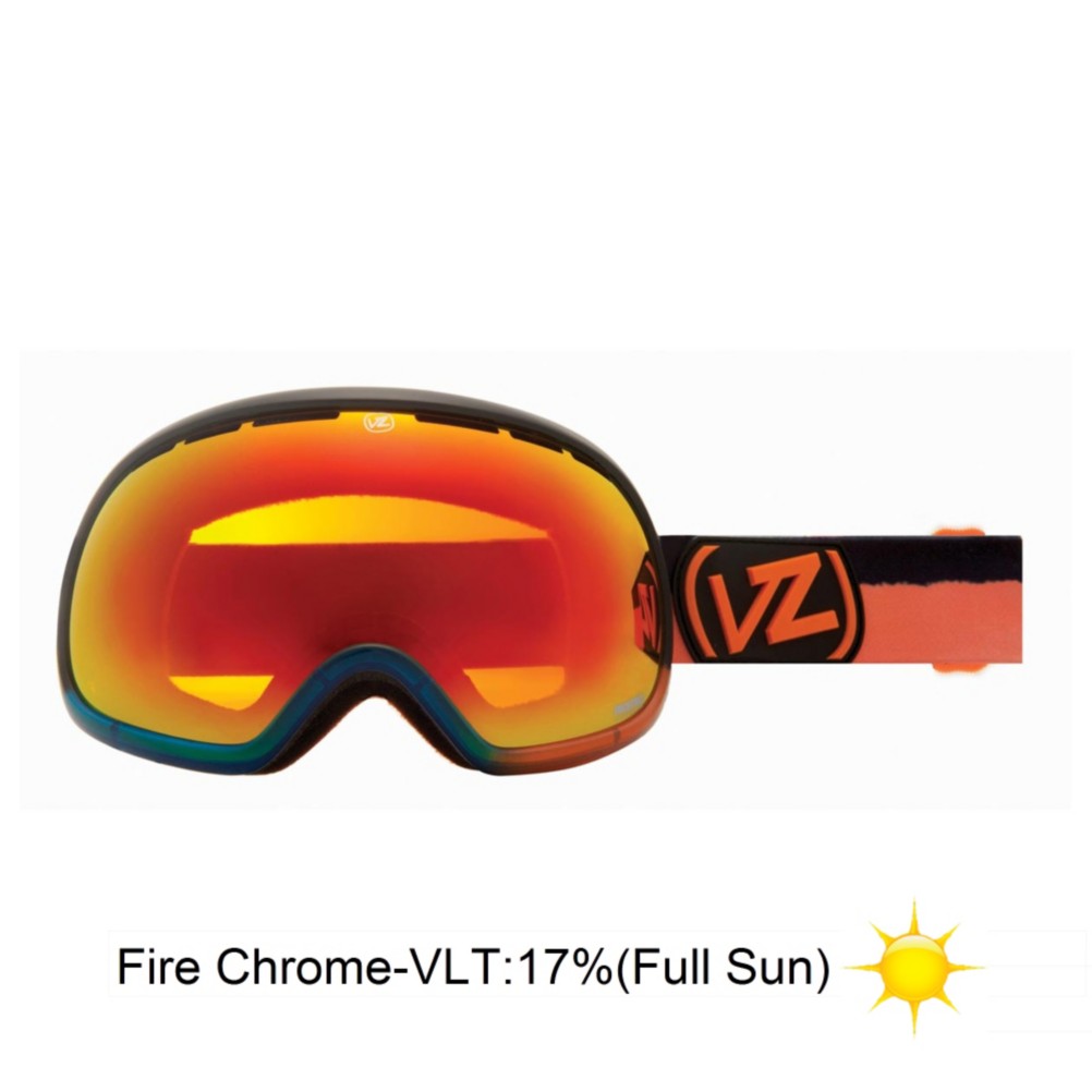 Vonzipper Fishbowl Frosteez Goggles 2013, Frosteez Blue Orange-Fire Chrome, medium