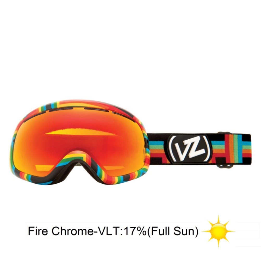 Vonzipper Skylab Goggles 2013, Double Rainbow-Fire Chrome, medium