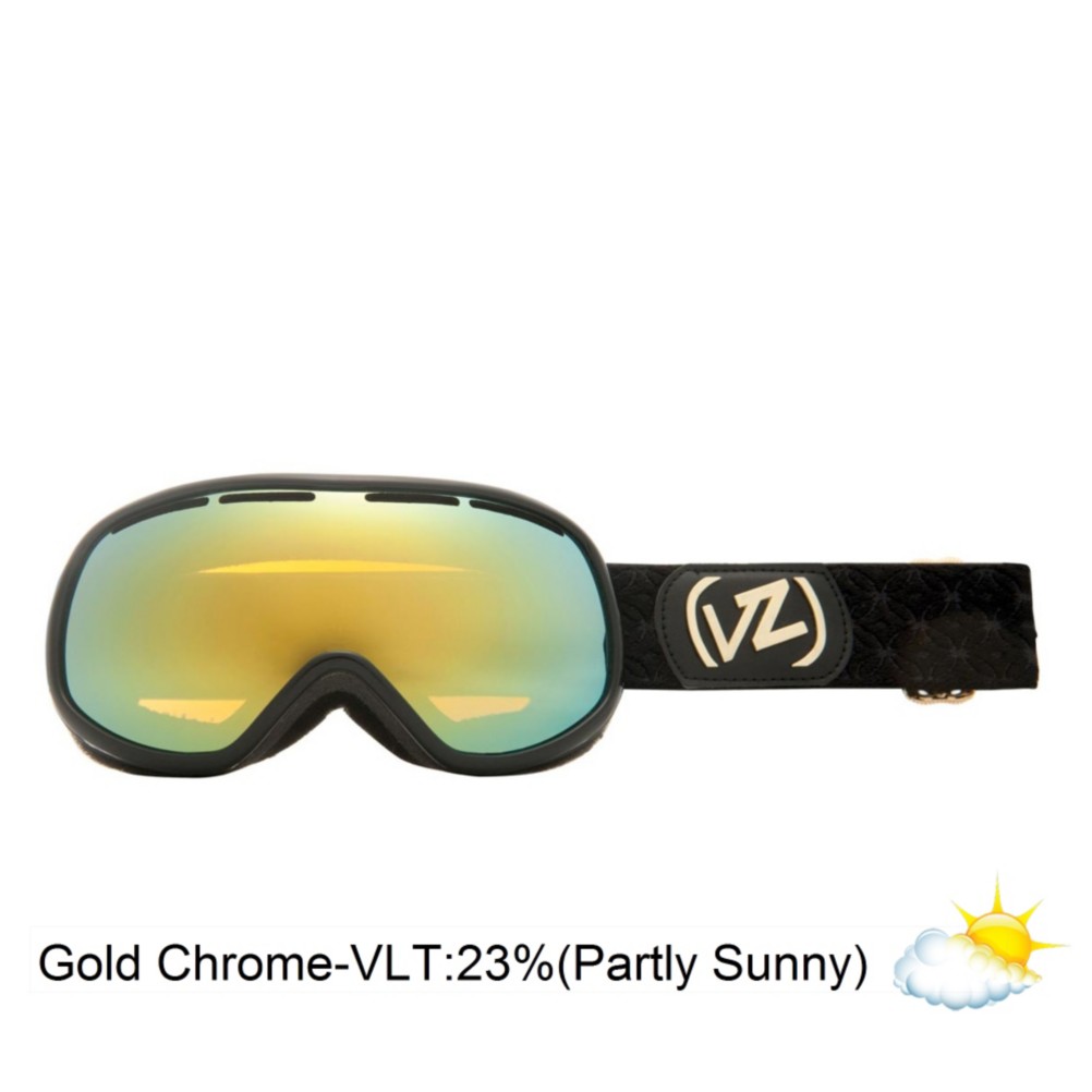 Vonzipper Chakra Womens Goggles 2013, Black Gloss-Gold Chrome, swatch