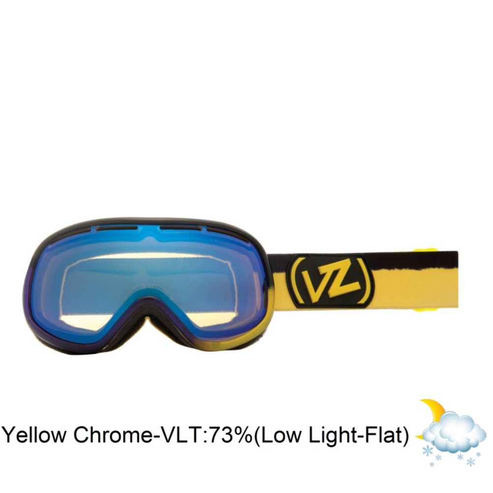 Vonzipper Chakra Frosteez Womens Goggles 2013, Frosteez Puple Yellow-Yellow Chrome, medium
