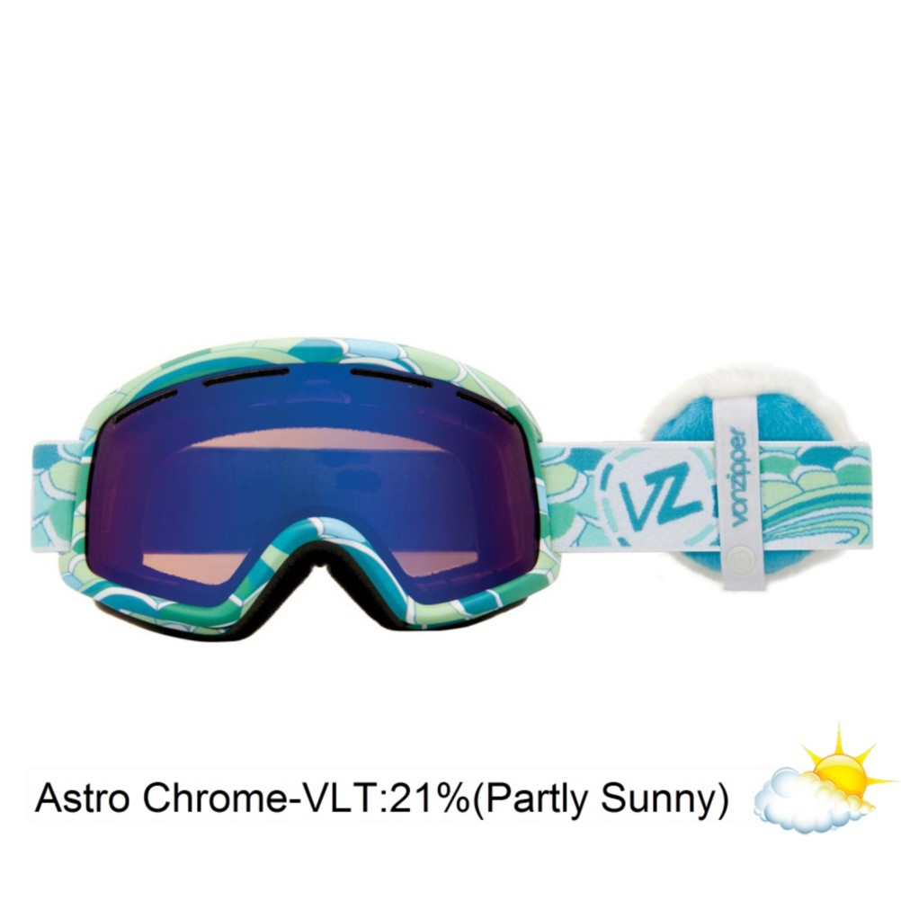 Vonzipper Beefy Goggles 2013, B4bc Blue-Astro Chrome+fluffy, medium