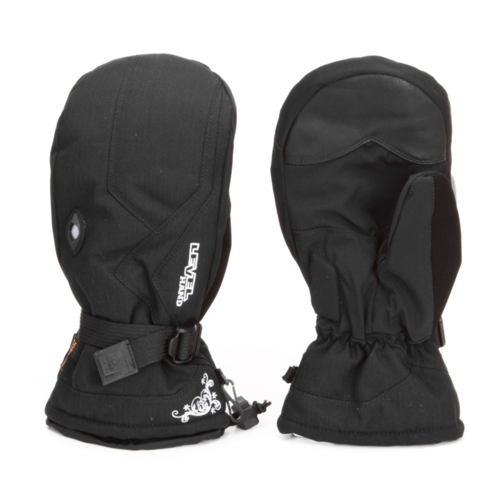 Level Explorer Womens Mittens, Black, medium