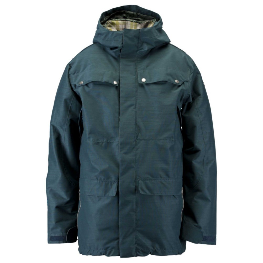 Ride Rainier Mens Shell Snowboard Jacket, Blue Marine Slub, swatch