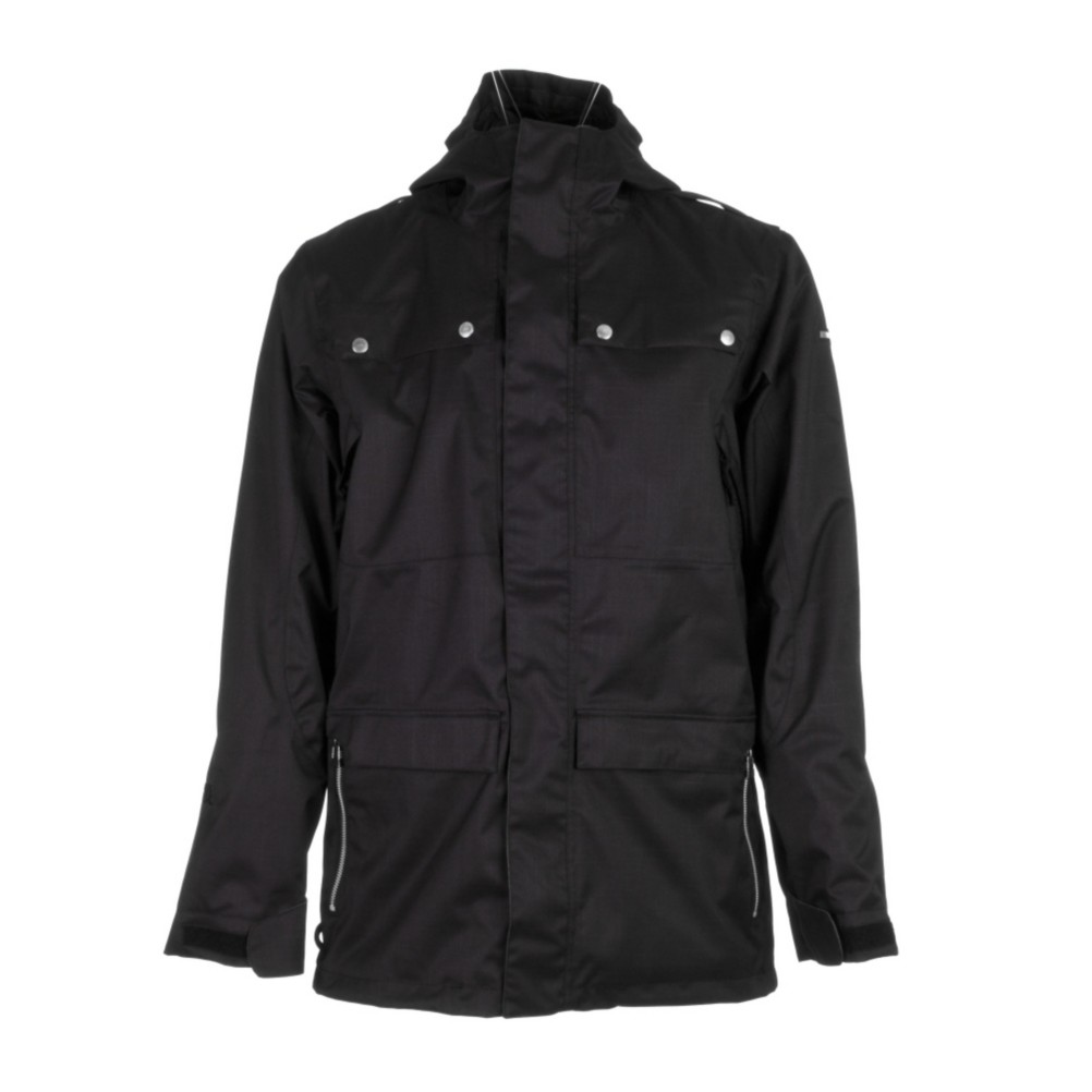 Ride Rainier Mens Shell Snowboard Jacket, Black Twill, swatch