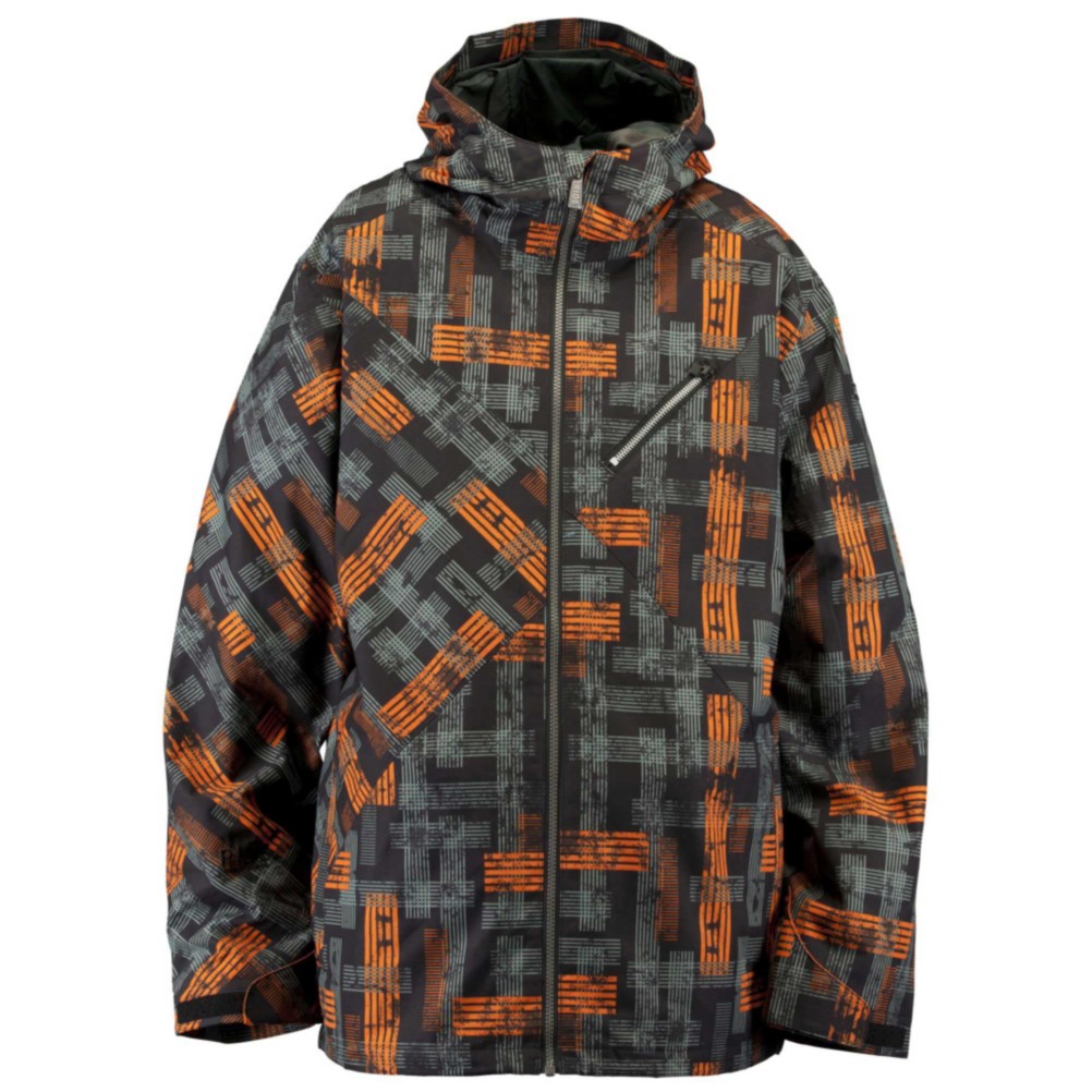 Ride Kent Mens Insulated Snowboard Jacket, Worn Out Print, swatch