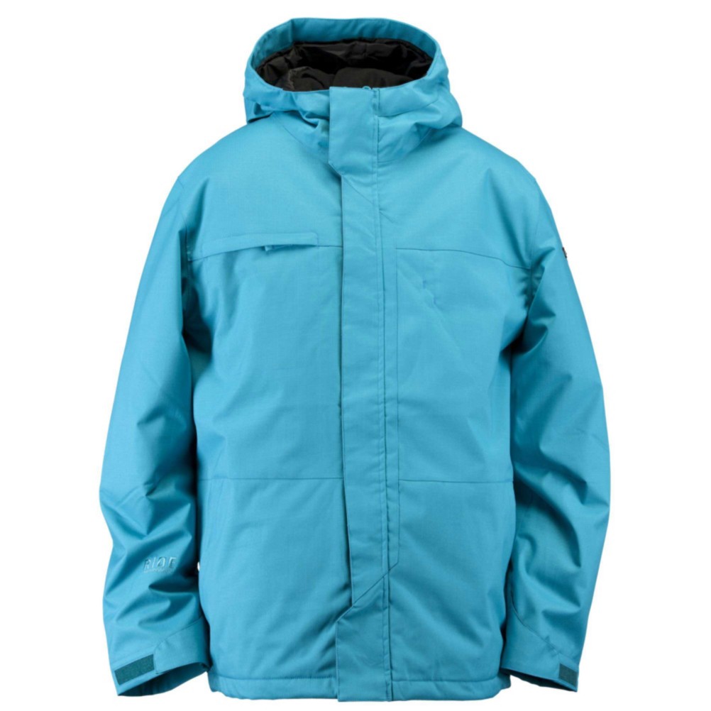 Ride Gatewood Mens Shell Snowboard Jacket, Teal Herringbone, swatch