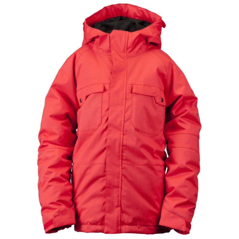Ride Nova Boys Snowboard Jacket, Red Herringbone, swatch