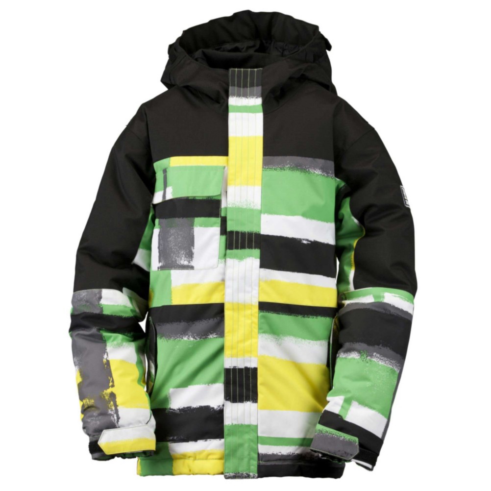 Ride Cobra Boys Snowboard Jacket, Painted Plaid Print Green, medium