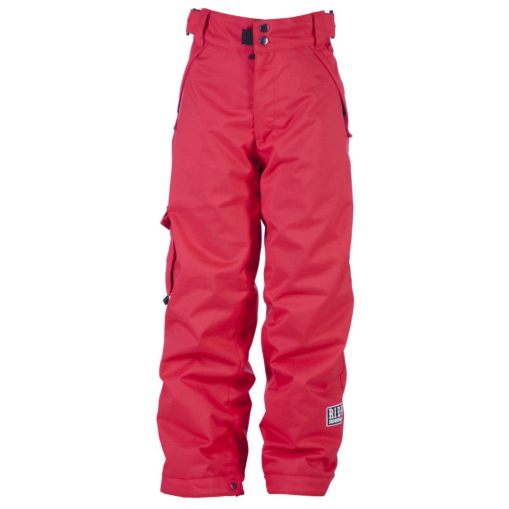 Ride Charger Kids Snowboard Pants, Red, swatch