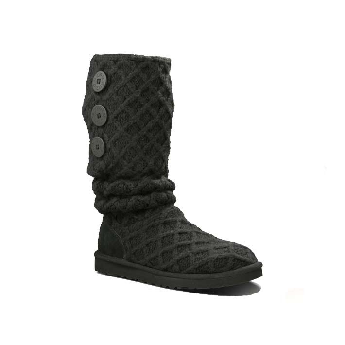 UGG Australia Lattice Cardy Womens Boots, Black, medium