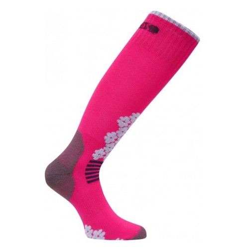 Euro Sock Snowdrop Medium Womens Ski Socks, Pink, swatch