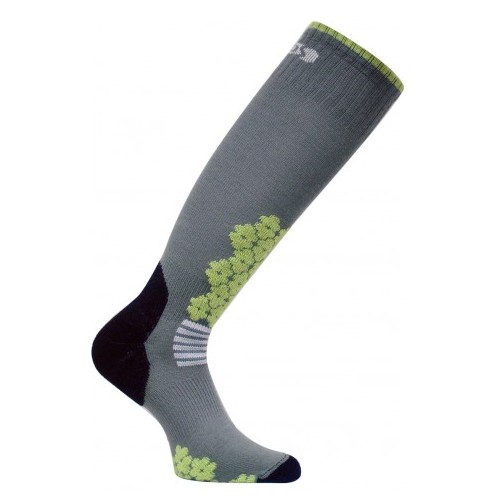 Euro Sock Snowdrop Medium Womens Ski Socks, Dark Grey, medium