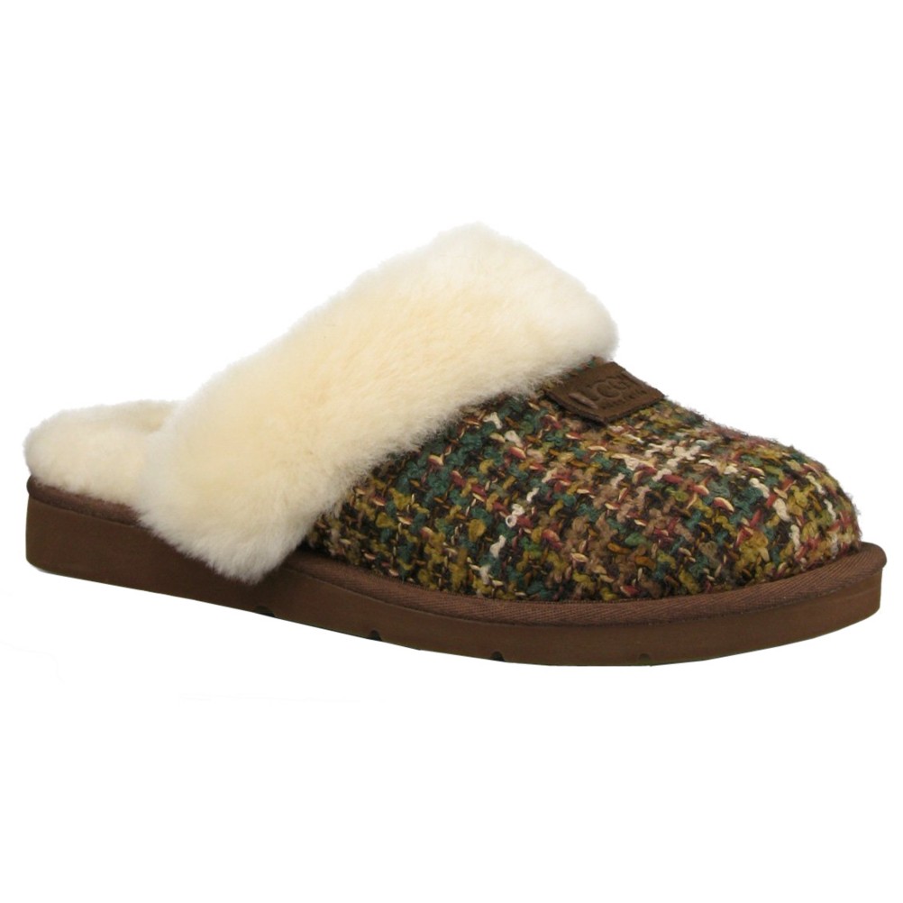 UGG Australia Cozy Tweed Womens Slippers, Chocolate, medium