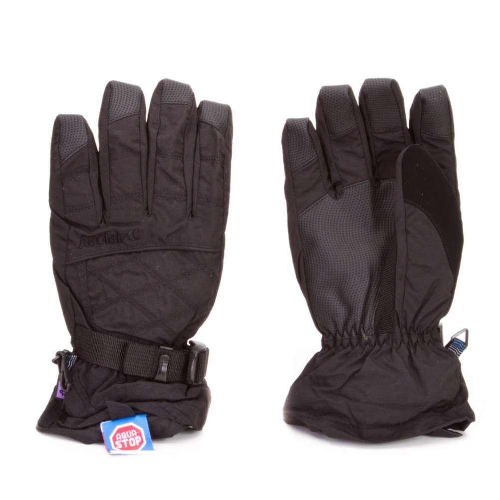 Auclair Stitchy Womens Gloves, Black-Black, medium