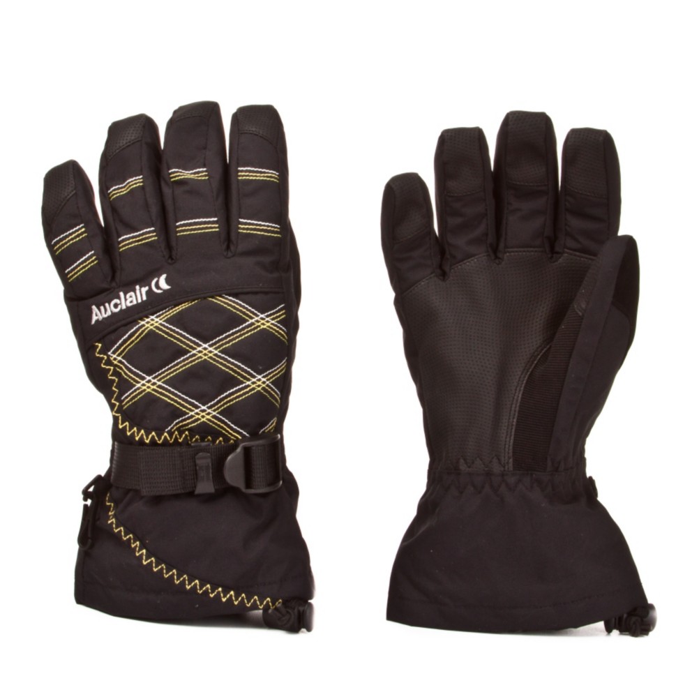 Auclair Stitchy Womens Gloves, Black-Grey-Gold, swatch