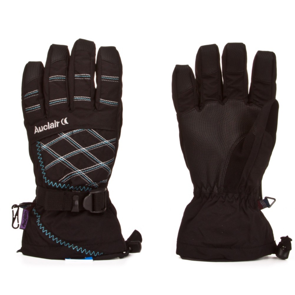 Auclair Stitchy Womens Gloves, Black-Silver-Powder, swatch