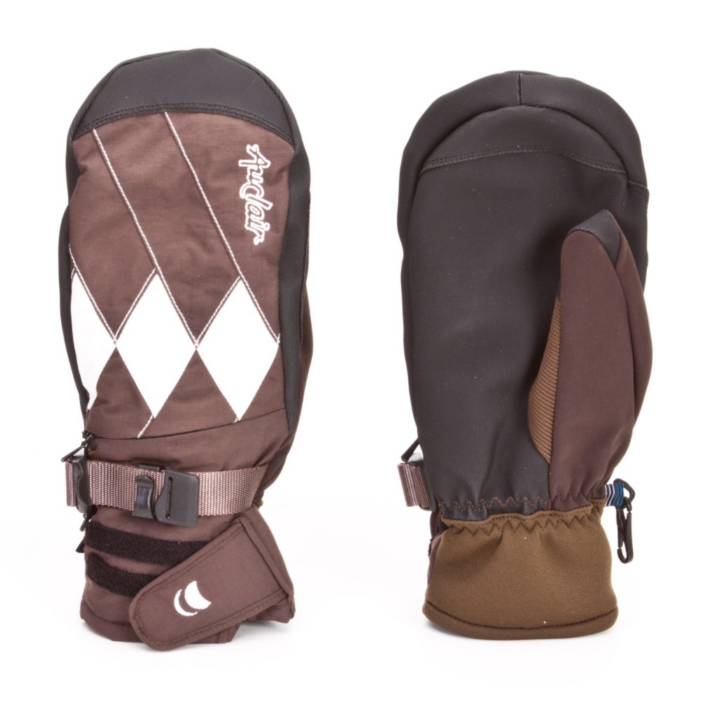Auclair Joker Womens Gloves, Brown-White, swatch