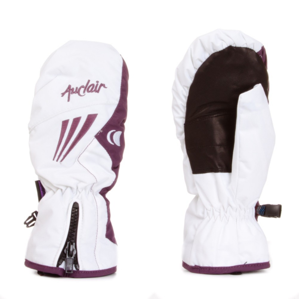Auclair Uptrail Womens Mittens, White-Purple, swatch