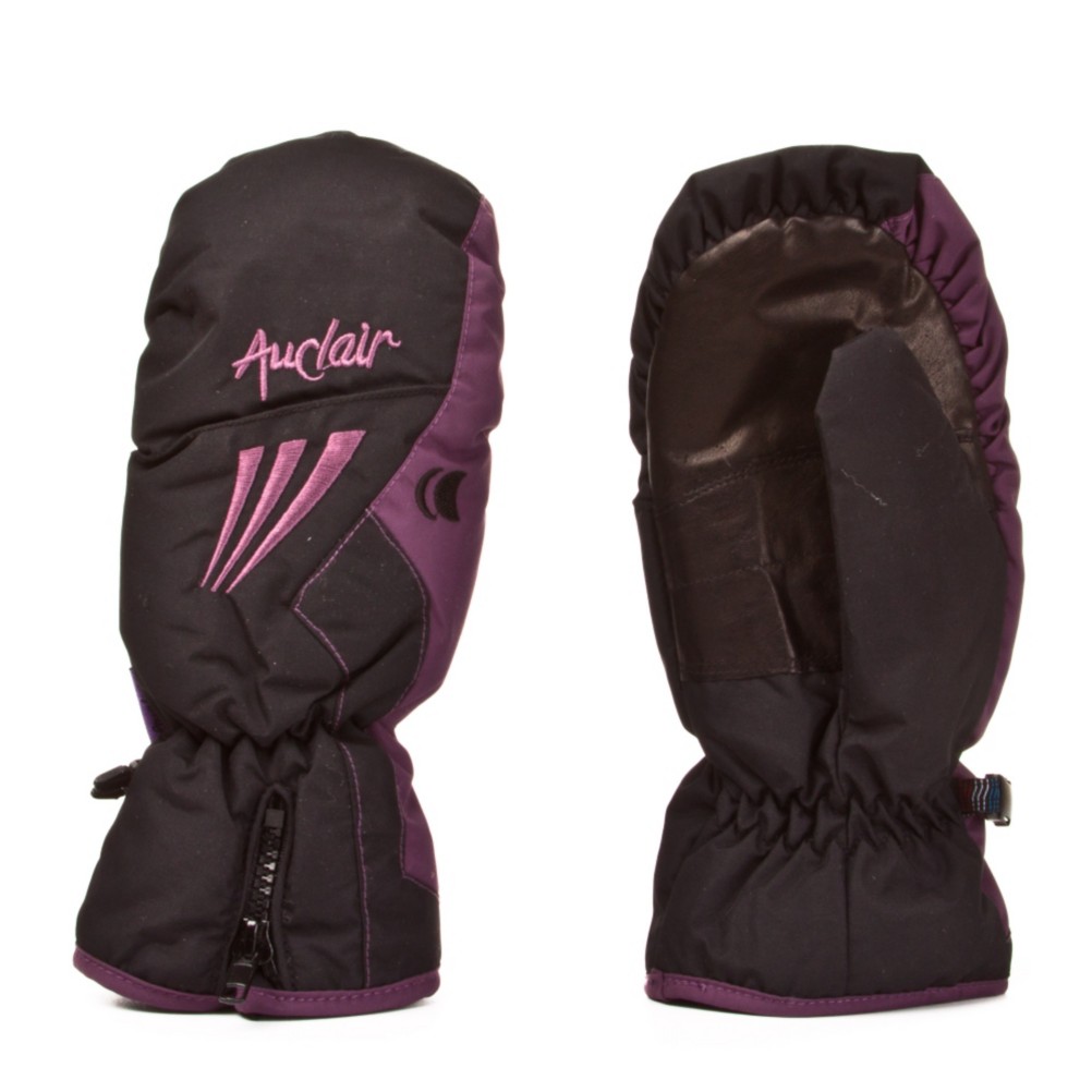 Auclair Uptrail Womens Mittens, Black-Purple, swatch