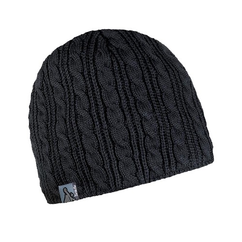 Turtle Fur Cable Solid Hat, Black, medium