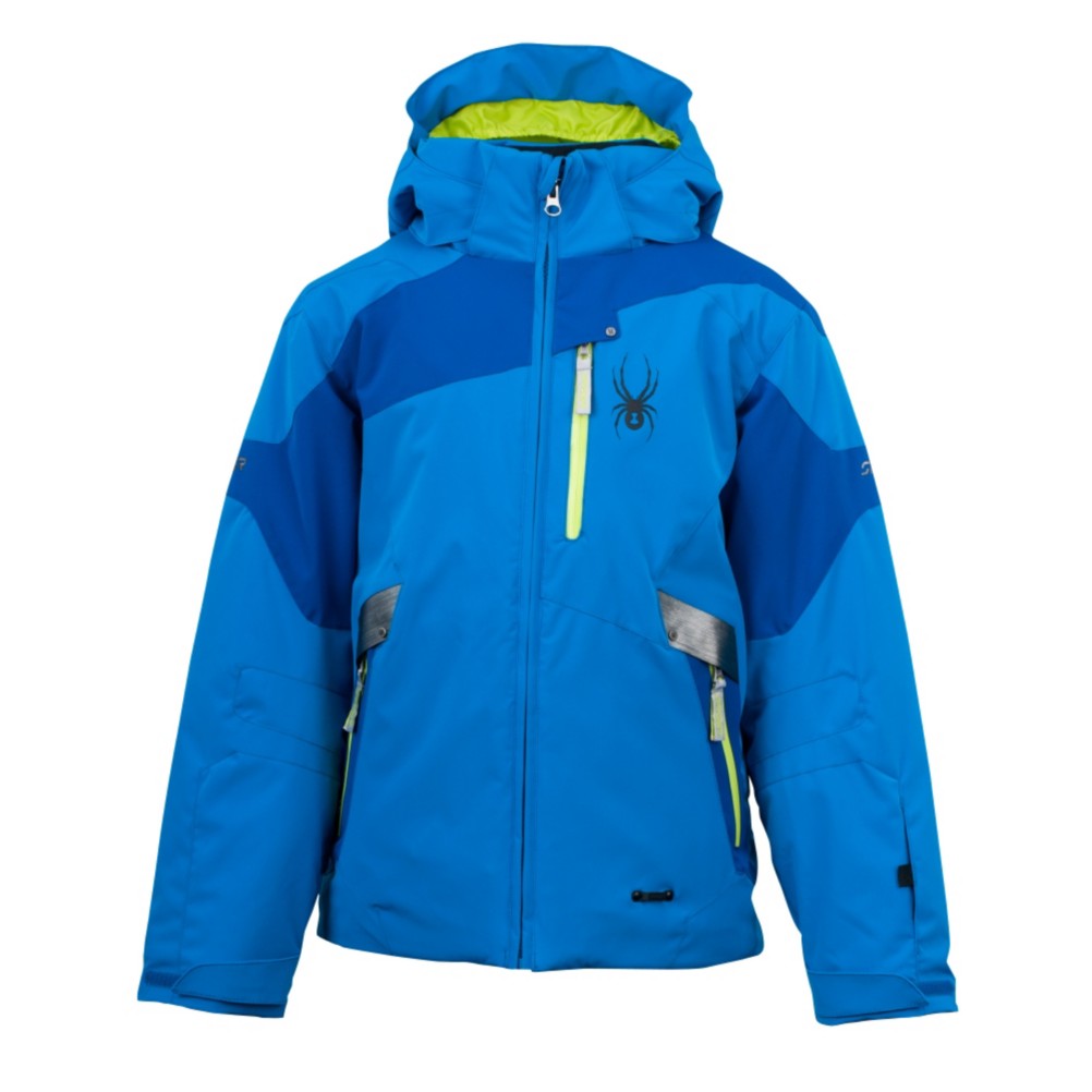 Spyder Leader Boys Ski Jacket, Collegiate-Just Blue-Sharp Lim, swatch